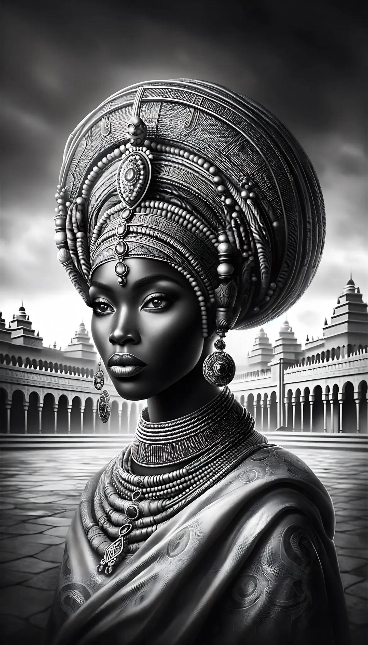 Art contemporain afro moderne decoration murale style poster PixelByArt