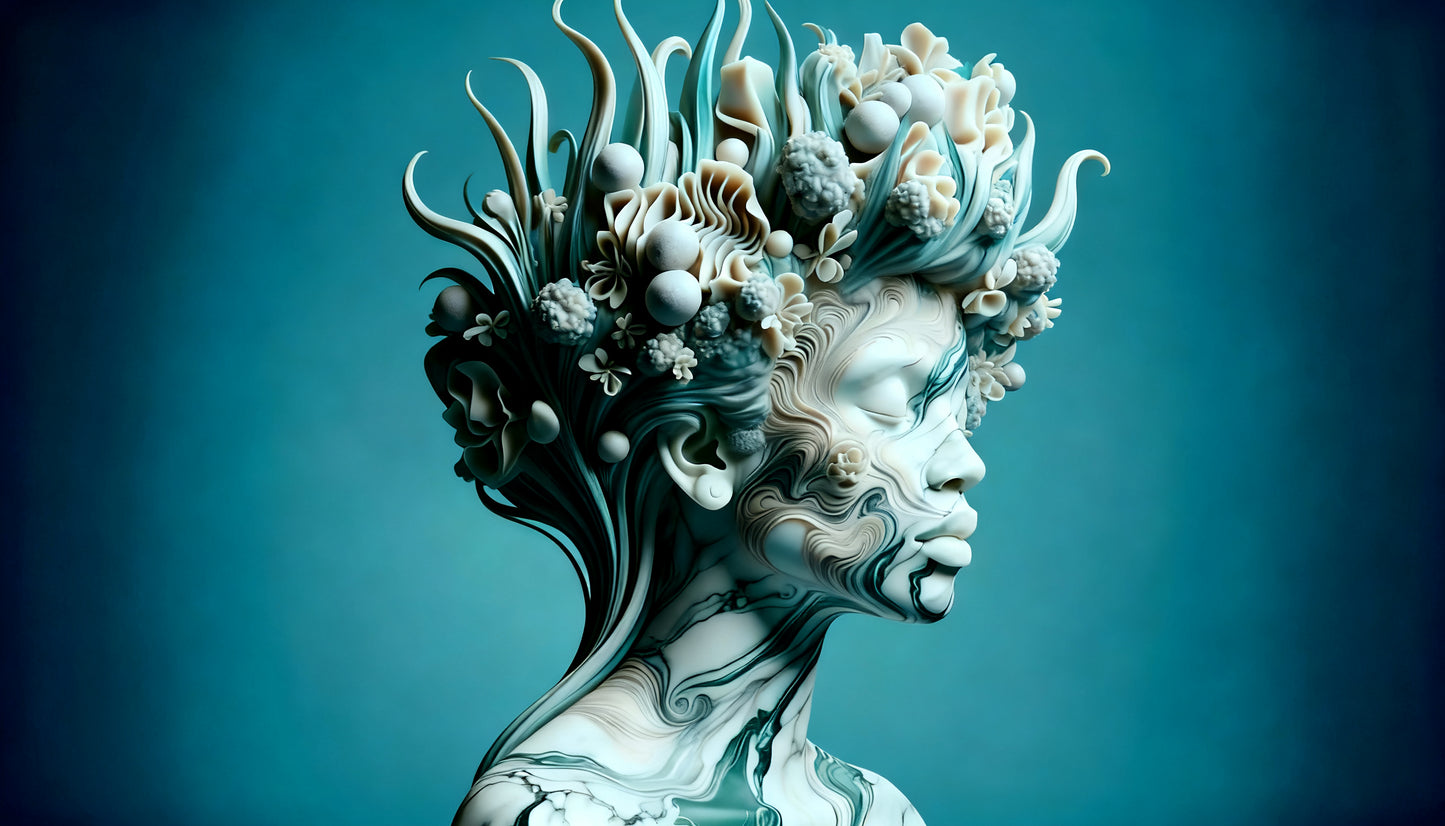 Art contemporain sculpture en marbre creation artistique Pixelbyart numero 4