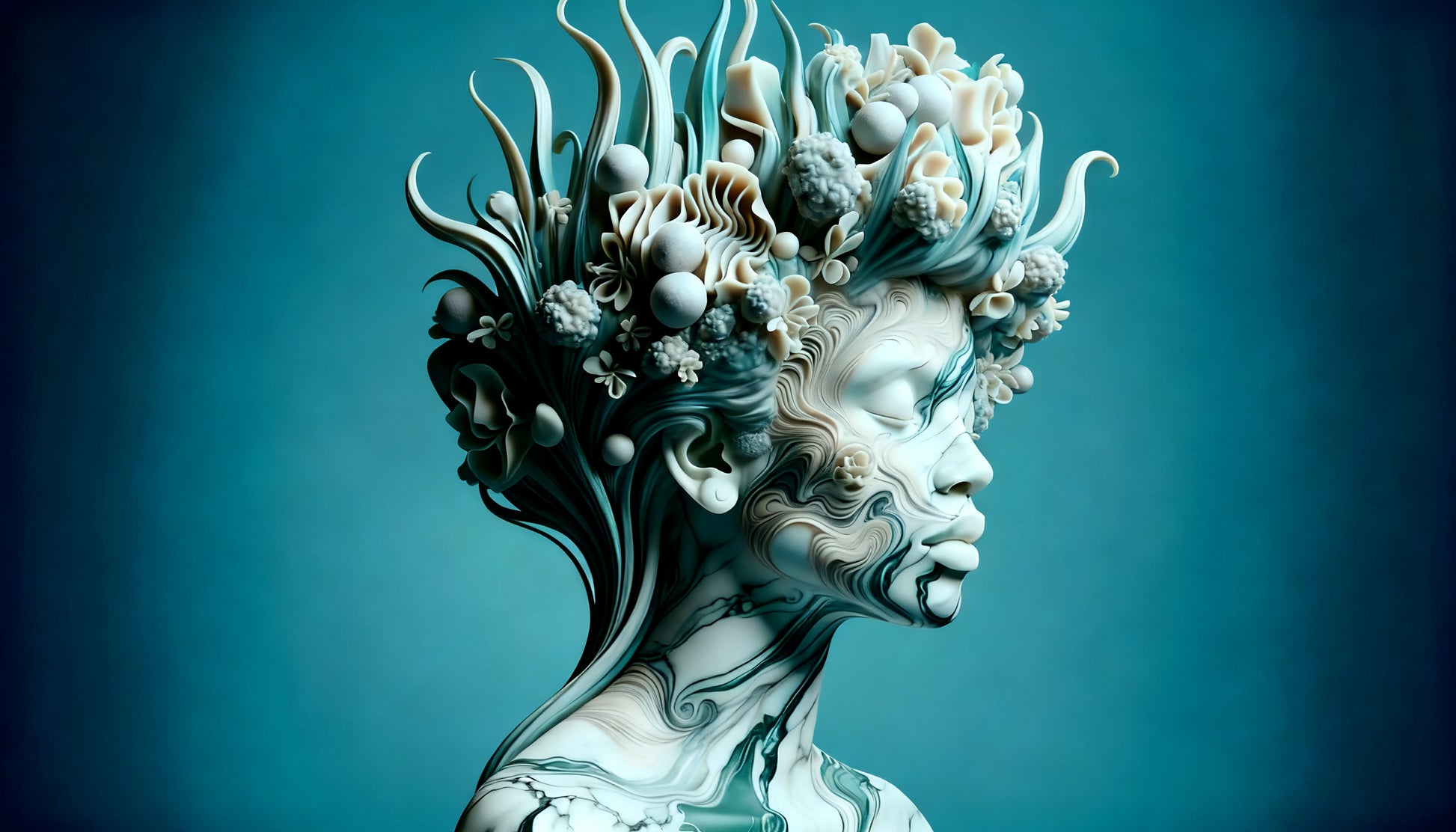 Art contemporain sculpture en marbre creation artistique Pixelbyart numero 4