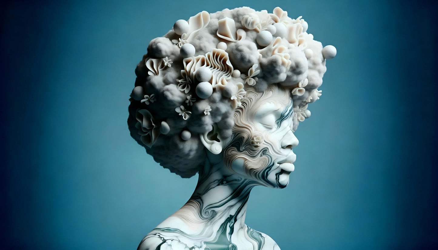 Art contemporain sculpture en marbre creation artistique Pixelbyart numero 5