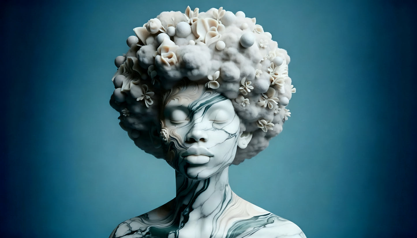 Art contemporain sculpture en marbre creation artistique Pixelbyart numero 6