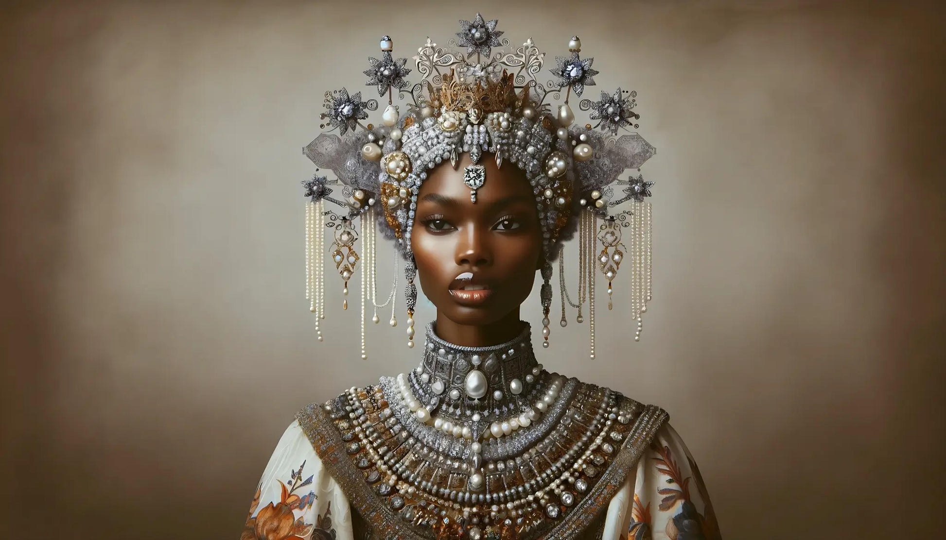 Art mural afro contemporain moderne pour decoration intérieur style poster PixelByArt