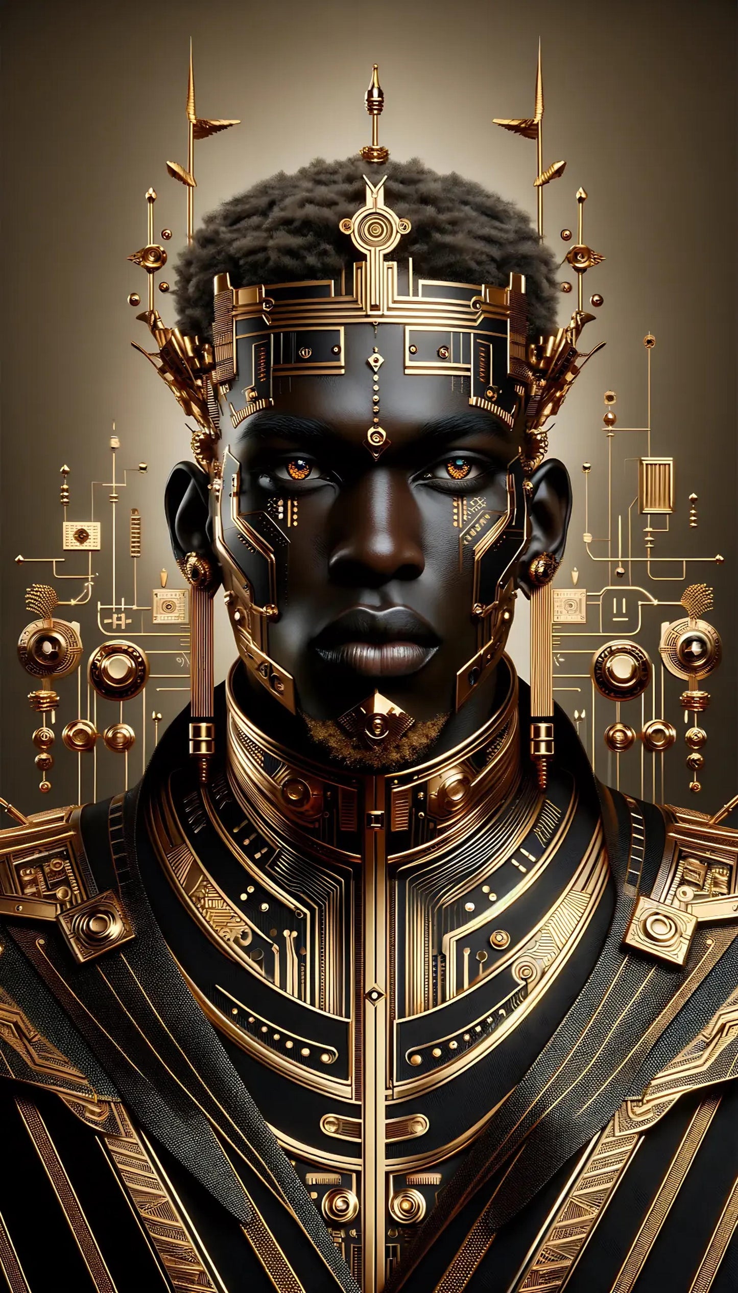 Art mural afro contemporain moderne decoration intérieur style poster PixelByArt