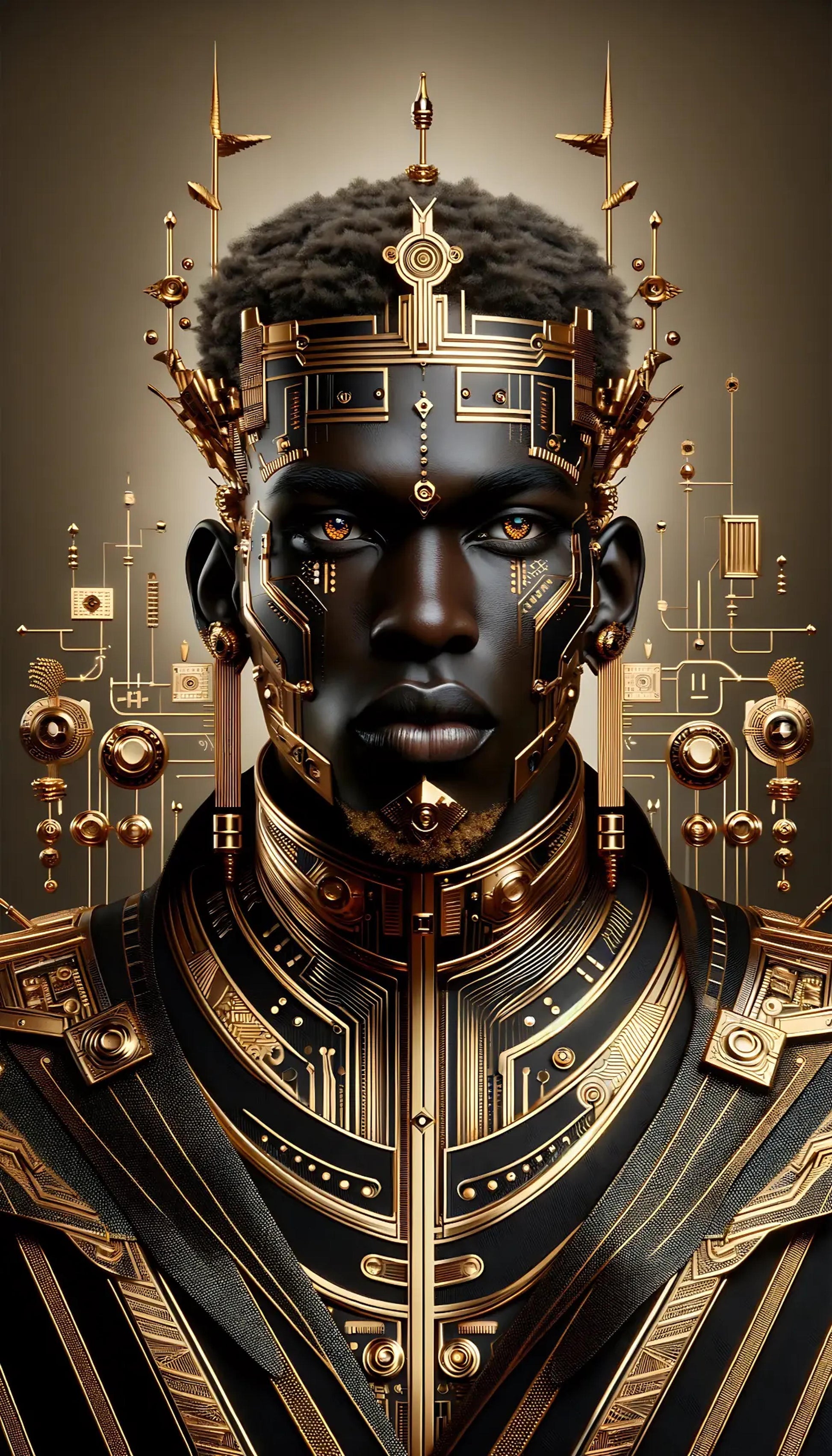 Art mural afro contemporain moderne decoration intérieur style poster PixelByArt