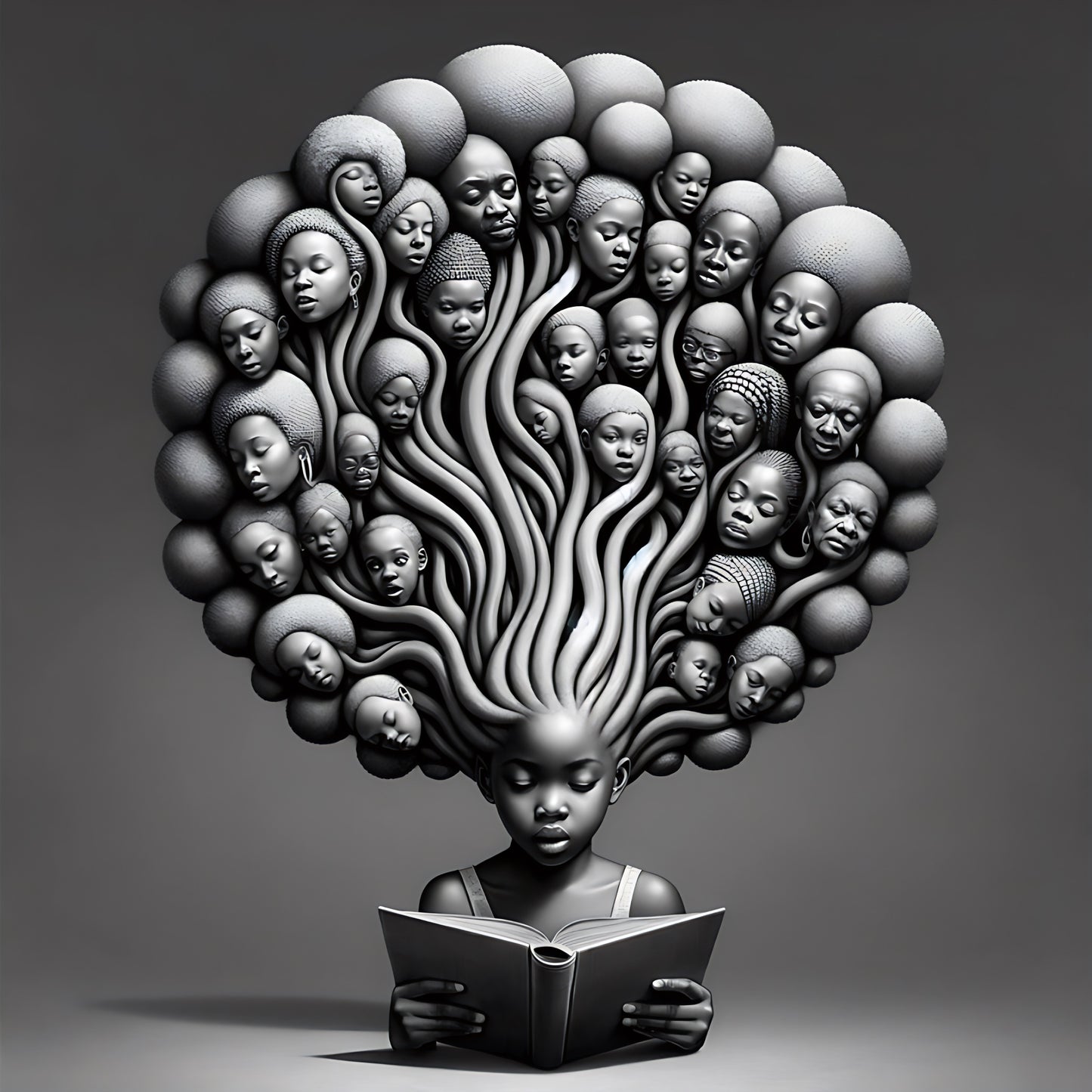 Art mural afro contemporain poster decoration intérieur moderne PixelByArt