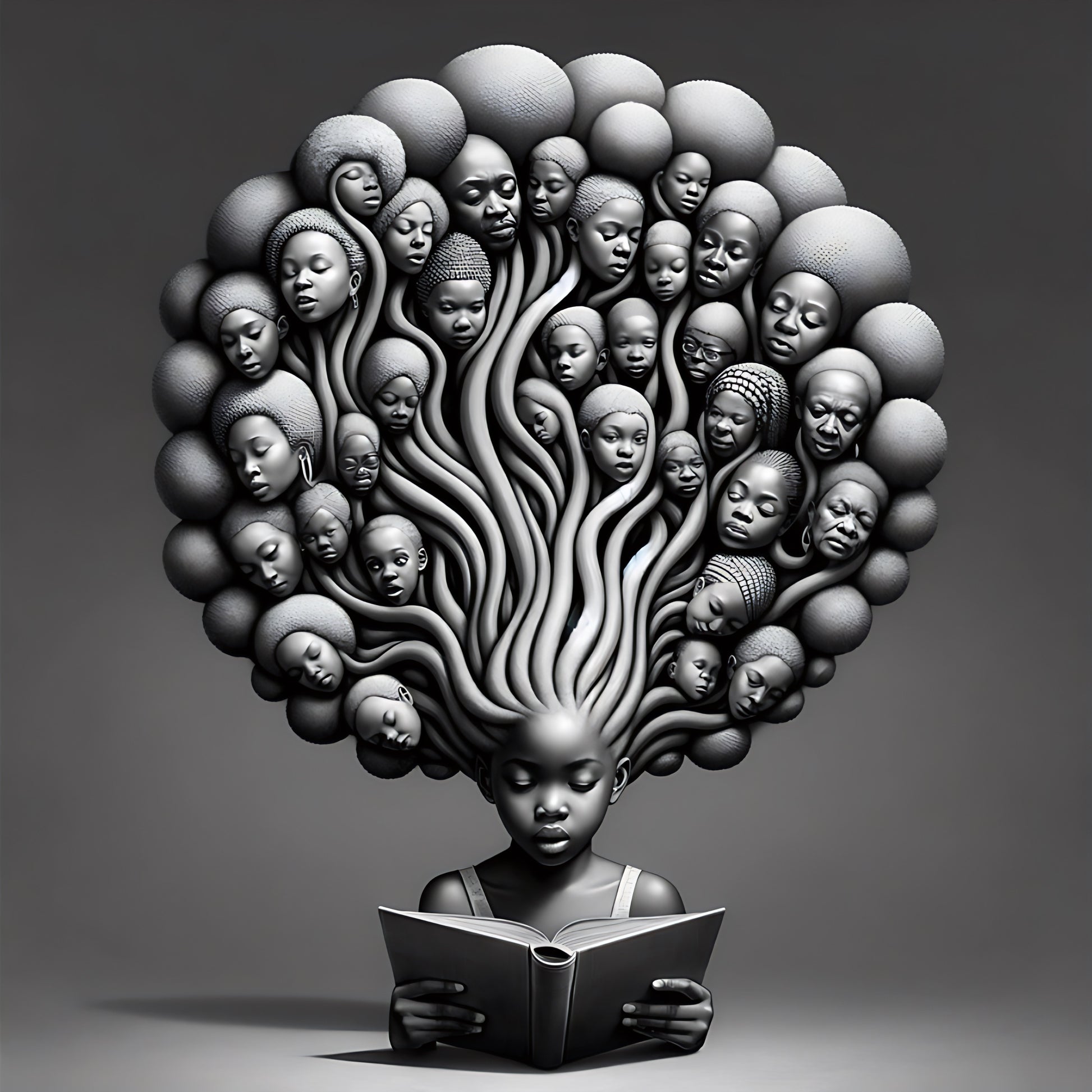 Art mural afro contemporain poster decoration intérieur moderne PixelByArt