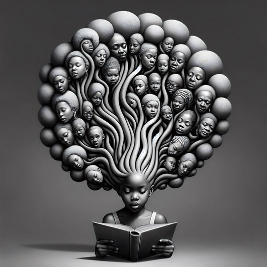 Art mural afro contemporain poster decoration intérieur moderne PixelByArt