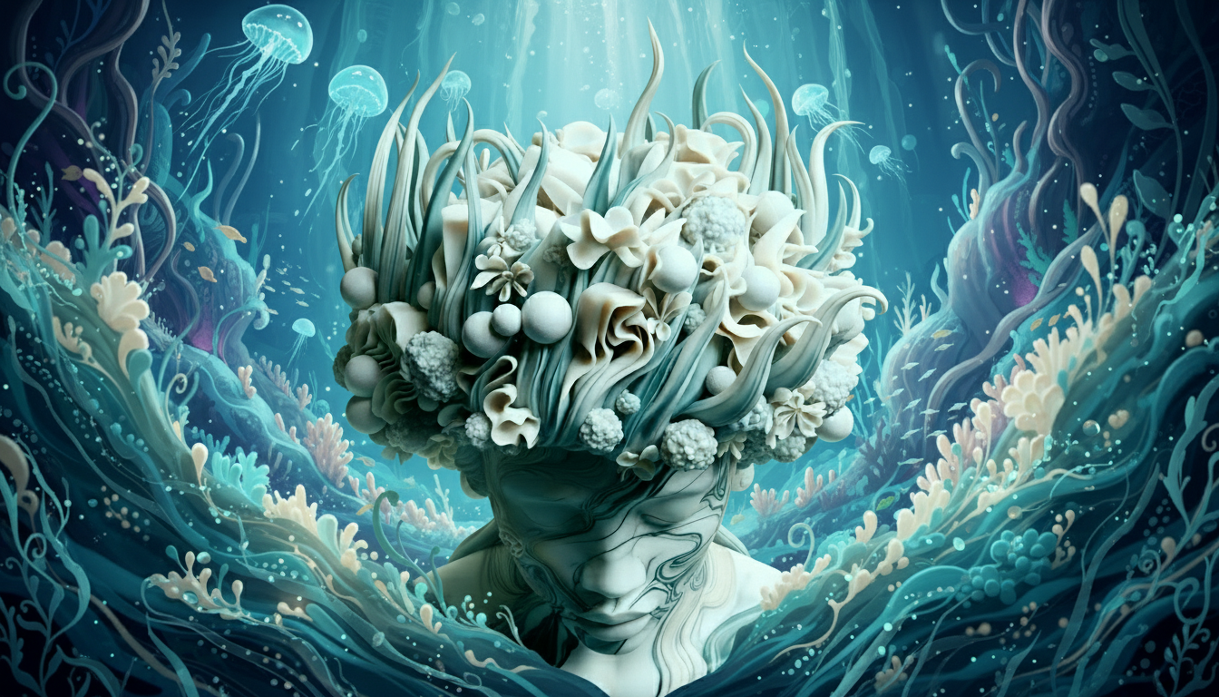 Sculpture marbre artistique vue de dessus art contemporain creation Pixelbyart